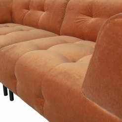 Lloyd 4-zits bank gewassen fluweel cinnamon - Loft24.nl