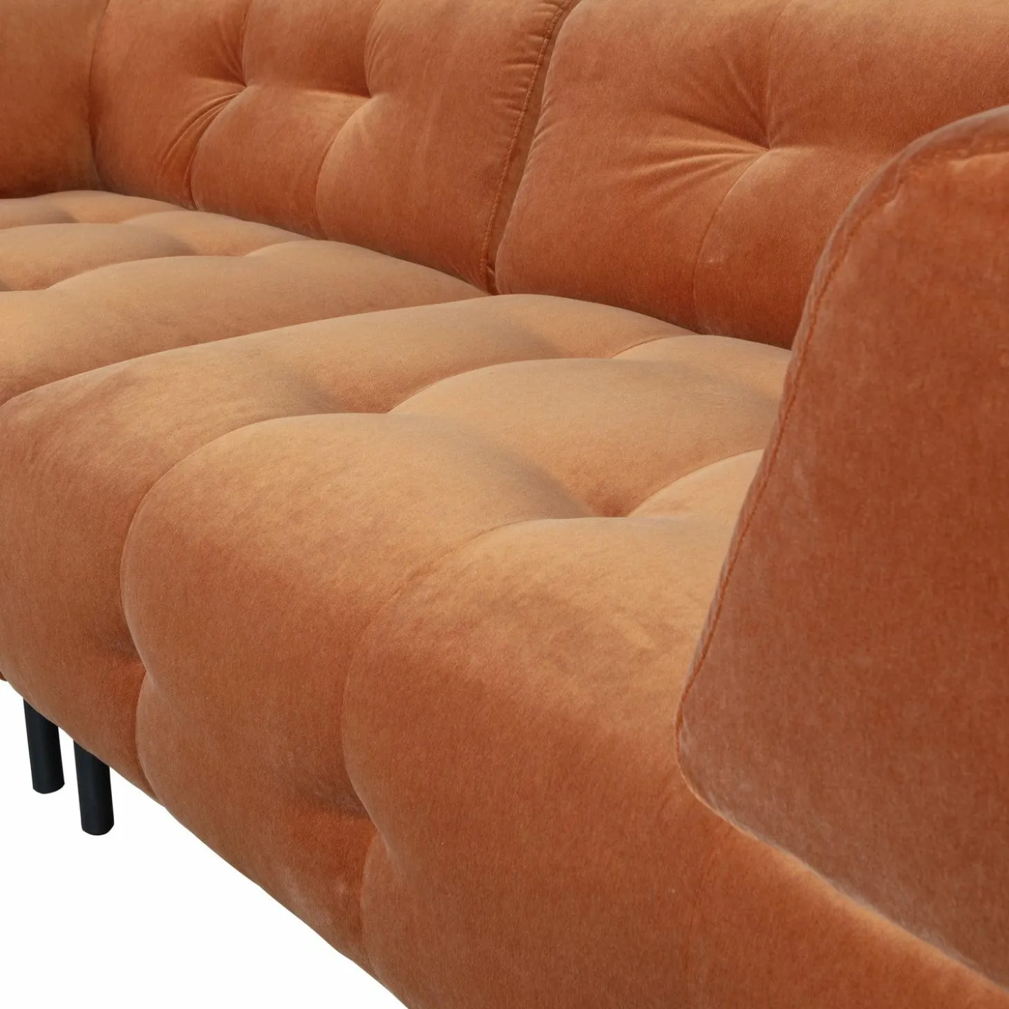 Lloyd 4-zits bank gewassen fluweel cinnamon - Loft24.nl