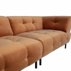 Lloyd 4-zits bank gewassen fluweel cinnamon - Loft24.nl