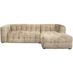 Loungebank Merrol Rechts Chenille - Desert - Loft24.nl