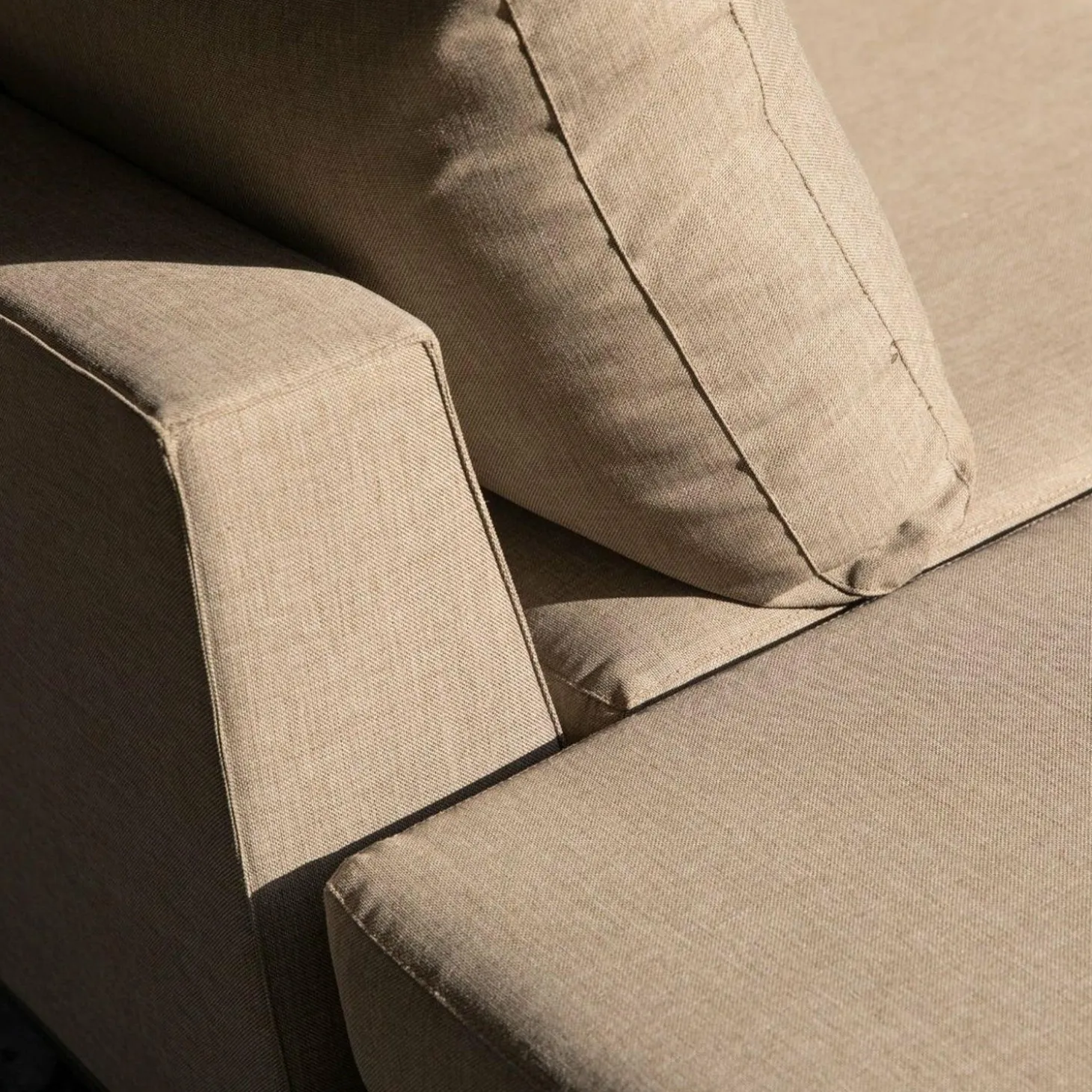 Loungebank Sicilië - Taupe (Links) - Loft24.nl