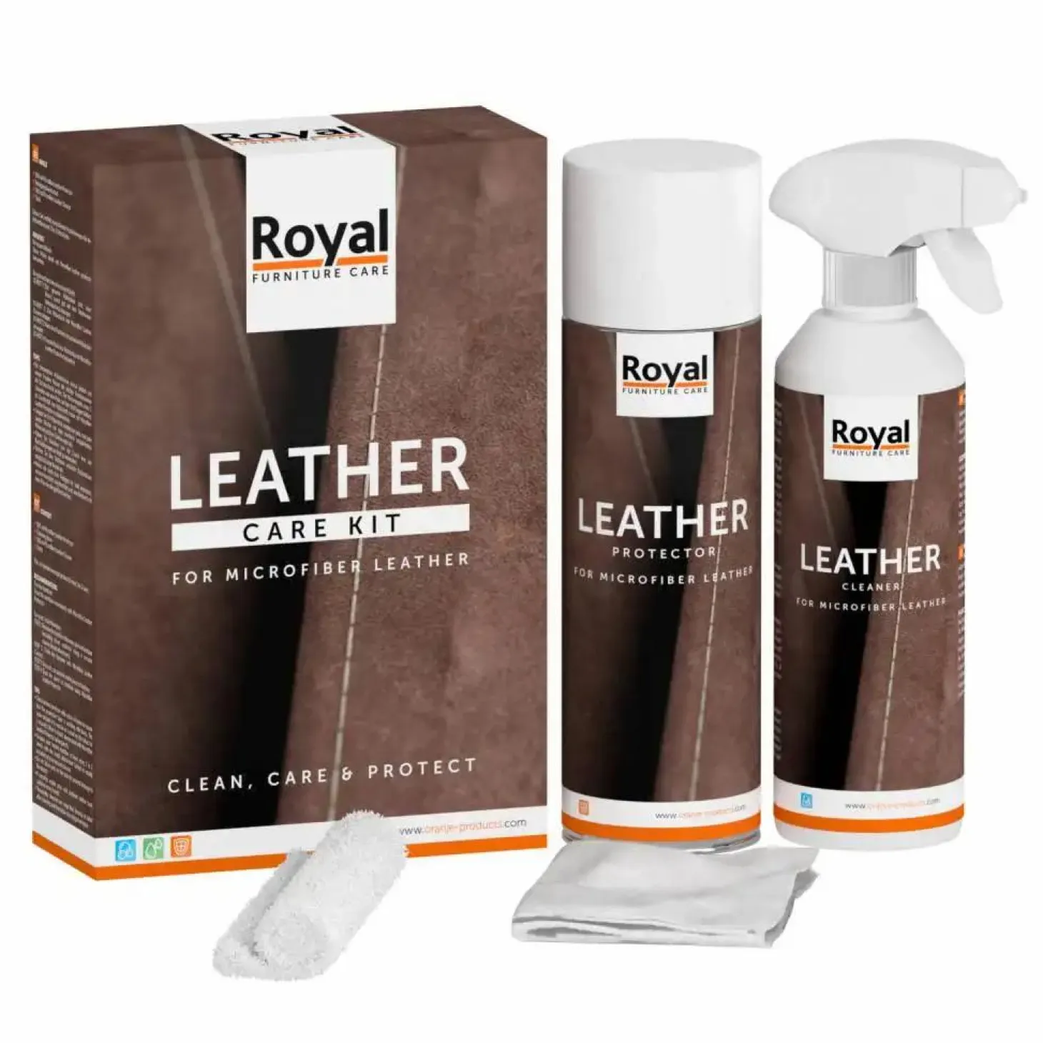 Microfiber Leather Care Kit - Loft24.nl