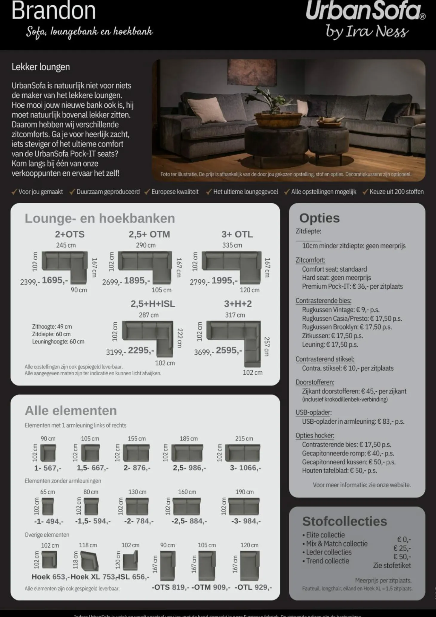 Modulaire Bank Brandon - zelf samenstellen - Loft24.nl