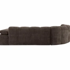 Mojo hoekbank links geweven ribstof bruin - Loft24.nl