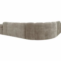 Mojo hoekbank links geweven ribstof donkerzand - Loft24.nl