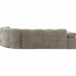 Mojo hoekbank rechts geweven ribstof donkerzand - Loft24.nl