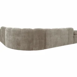 Mojo hoekbank rechts geweven ribstof donkerzand - Loft24.nl