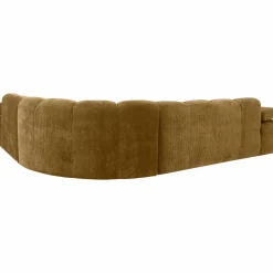 Mojo hoekbank rechts geweven ribstof honinggeel - Loft24.nl