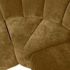 Mojo hoekbank rechts geweven ribstof honinggeel - Loft24.nl