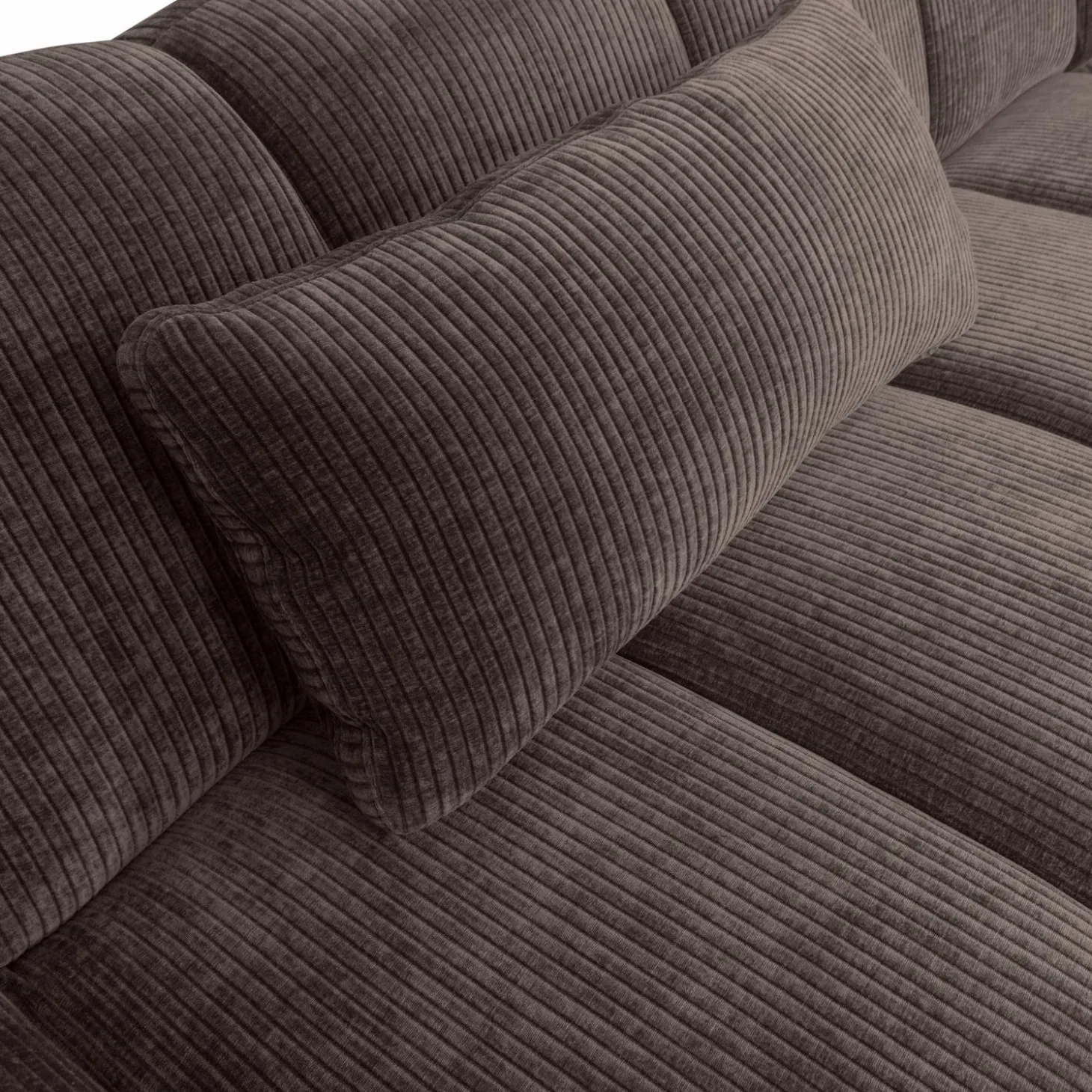 Mojo kussen geweven ribstof bruin - Loft24.nl