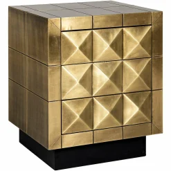 Nachtkast Collada 3-laden (Geborsteld Goud) - Loft24.nl