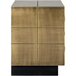 Nachtkast Collada 3-laden (Geborsteld Goud) - Loft24.nl