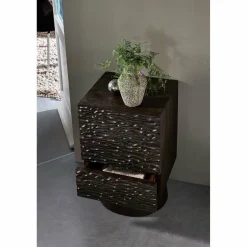 Nachtkastje Crumble Mangohout, Met 3 lades - Loft24.nl