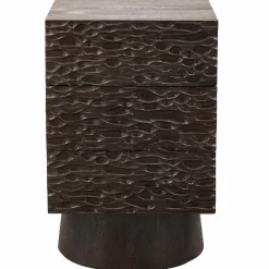 Nachtkastje Crumble Mangohout, Met 3 lades - Loft24.nl