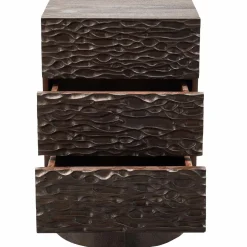 Nachtkastje Crumble Mangohout, Met 3 lades - Loft24.nl