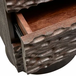 Nachtkastje Crumble Mangohout, Met 3 lades - Loft24.nl