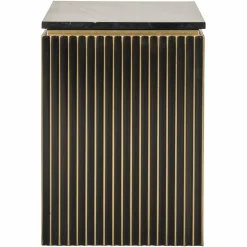 Nachtkastje Les Arcs 1-deur (Geborsteld Goud) - Loft24.nl