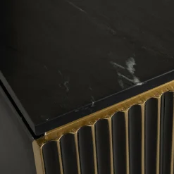 Nachtkastje Les Arcs 1-deur (Geborsteld Goud) - Loft24.nl