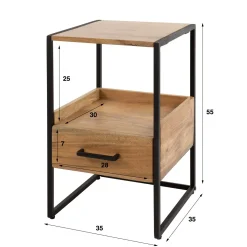 Nachtkastje Niche Acaciahout - Naturel - Loft24.nl