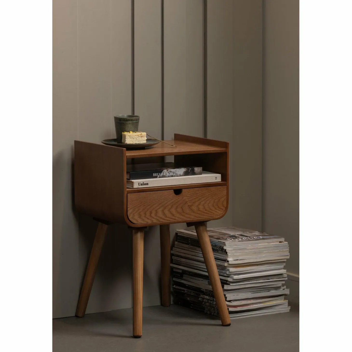 Nachtkastje Nils 36 x 30cm, kleur Naturel - Loft24.nl