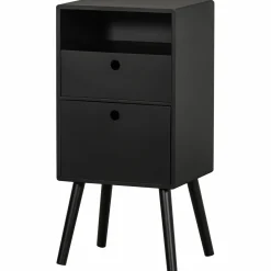 Nachtkastje Ozzy 36 x 30cm, kleur Zwart - Loft24.nl