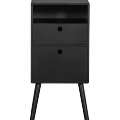 Nachtkastje Ozzy 36 x 30cm, kleur Zwart - Loft24.nl