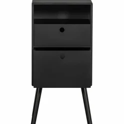 Nachtkastje Ozzy 36 x 30cm, kleur Zwart - Loft24.nl