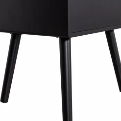 Nachtkastje Ozzy 36 x 30cm, kleur Zwart - Loft24.nl