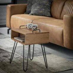 Nachtkastje Quadro Acaciahout Naturel - Loft24.nl