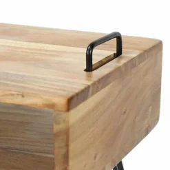 Nachtkastje Quadro Acaciahout Naturel - Loft24.nl