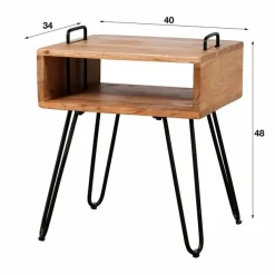 Nachtkastje Quadro Acaciahout Naturel - Loft24.nl