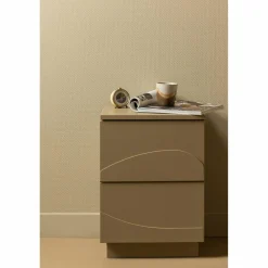 Nachtkastje Teo Grenenhout, kleur Mud - Loft24.nl