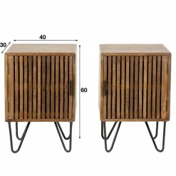 Nachtkastje Tweak Mangohout Set van 2 stuks - Loft24.nl