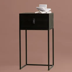 Nachtkastje Zola kleur Zwart - Loft24.nl