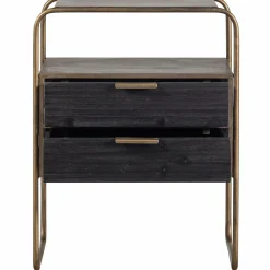 Nachtkastje/Ladekast Polite Met 2 lades, kleur Antique Brass - Loft24.nl