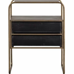 Nachtkastje/Ladekast Polite Met 2 lades, kleur Antique Brass - Loft24.nl