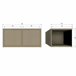 Opbergbank Turner 80 cm - Mud - Loft24.nl