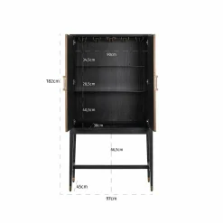 Opbergkast Bloomingville Eikenhout 182 x 97cm - Loft24.nl