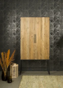 Opbergkast Felino Teakhout 116 x 220 cm - Loft24.nl