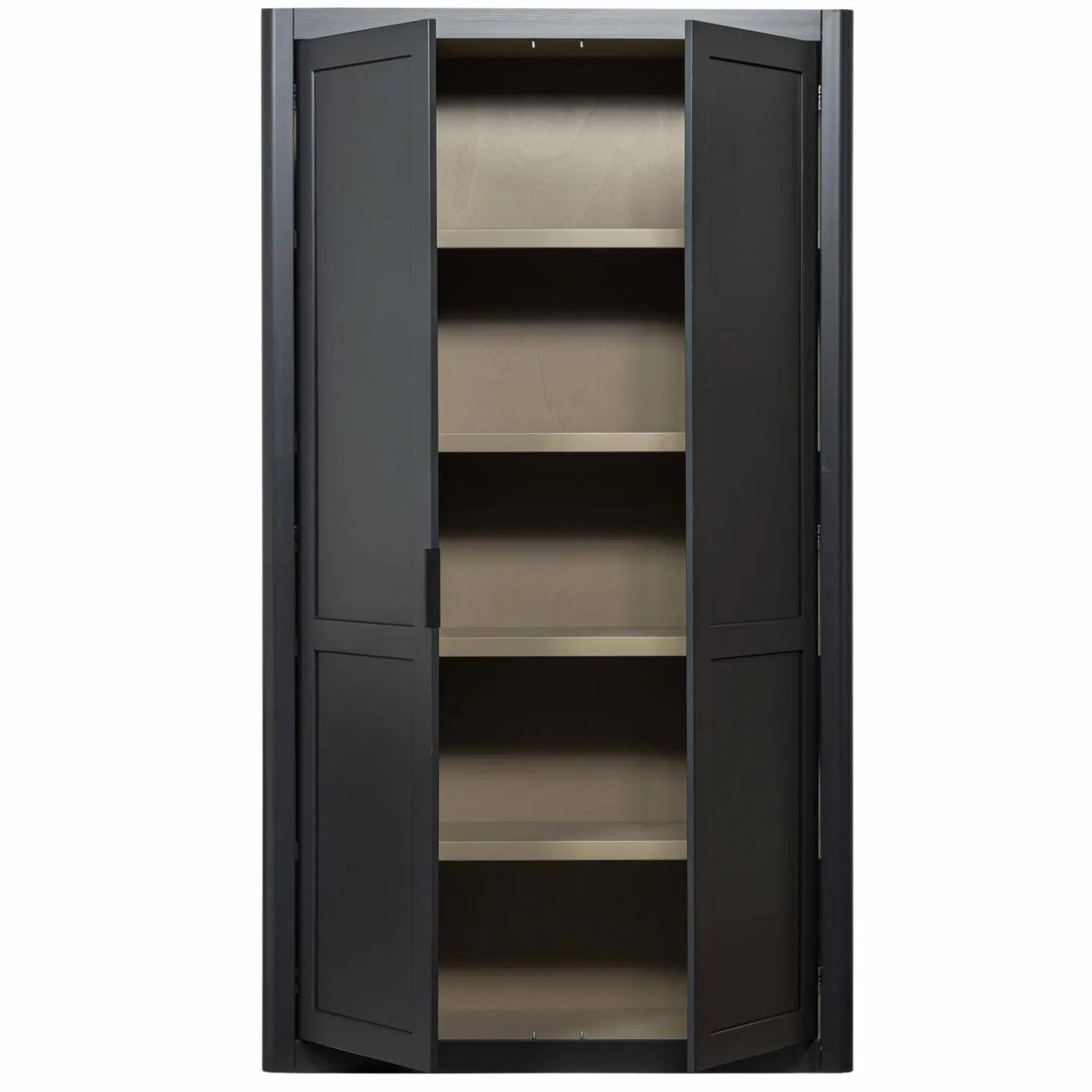 Opbergkast Gunnar Grenenhout, 217 x 120cm, kleur Mat Zwart - Loft24.nl