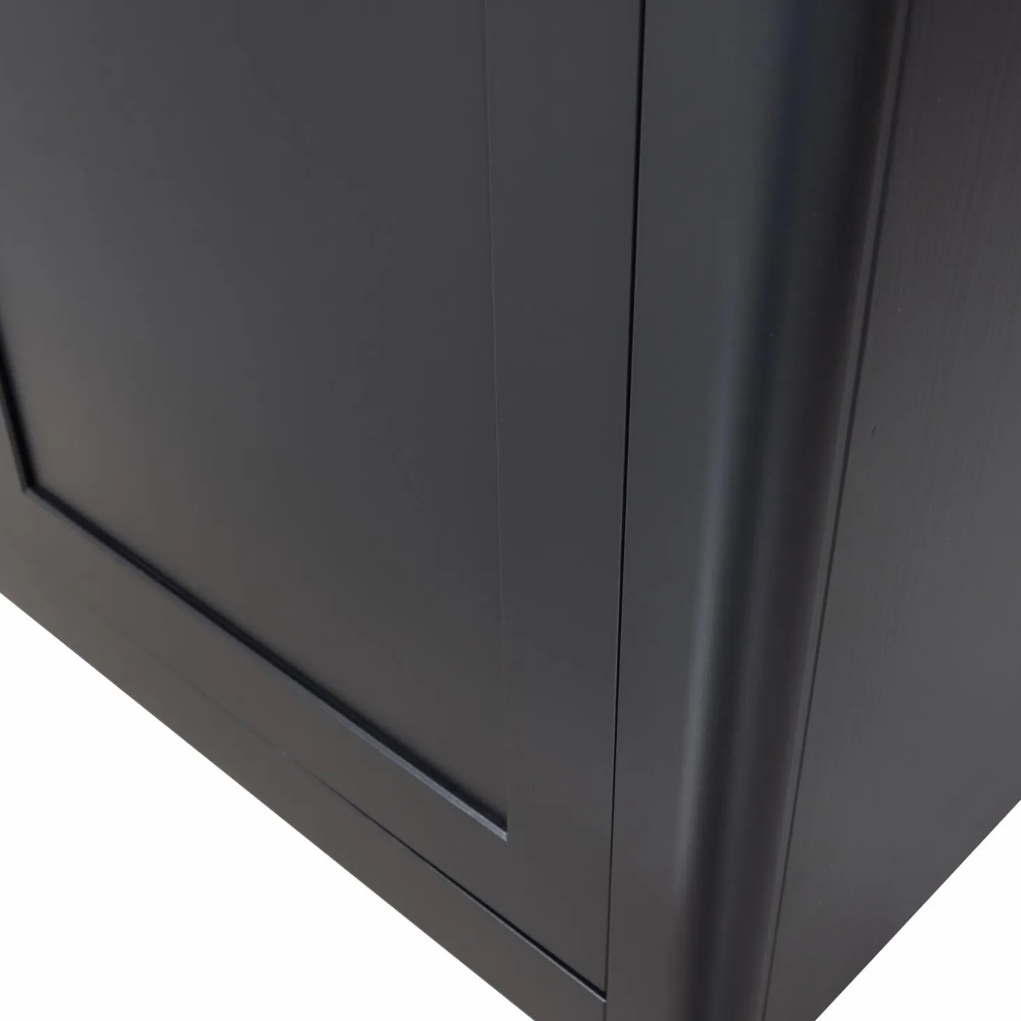 Opbergkast Gunnar Grenenhout, 217 x 120cm, kleur Mat Zwart - Loft24.nl