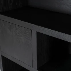 Opbergkast Helsinki Eikenhout 150 x 220 cm - Zwart - Loft24.nl