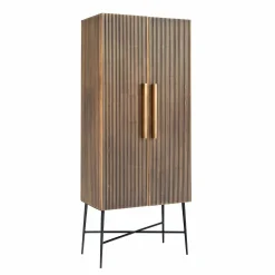 Opbergkast Ironville 75 x 182cm kleur Goud - Loft24.nl