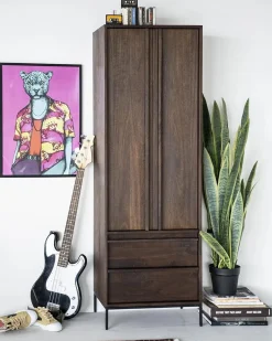 Opbergkast Jimmy Mangohout en Metaal 180 x 60cm - Bruin - Loft24.nl