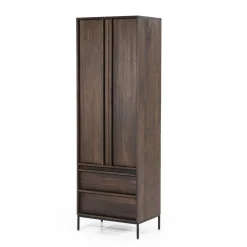 Opbergkast Jimmy Mangohout en Metaal 180 x 60cm - Bruin - Loft24.nl