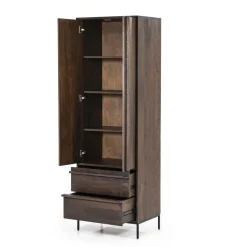 Opbergkast Jimmy Mangohout en Metaal 180 x 60cm - Bruin - Loft24.nl