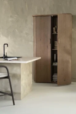 Opbergkast Josh Eikenhout 210 x 120cm - Bruin - Loft24.nl