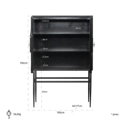 Opbergkast Mendoza 150 x 100cm - Loft24.nl