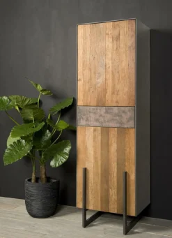 Opbergkast Ora Teakhout 182 x 57 cm (rechts) - Loft24.nl