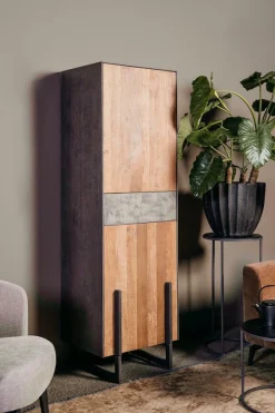 Opbergkast Ora Teakhout 182 x 57 cm (links) - Loft24.nl